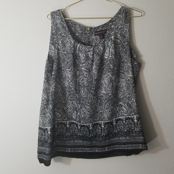 Dana Buchman Tops - Dana buchman grey black white top size large